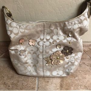 Coach signature floral bag